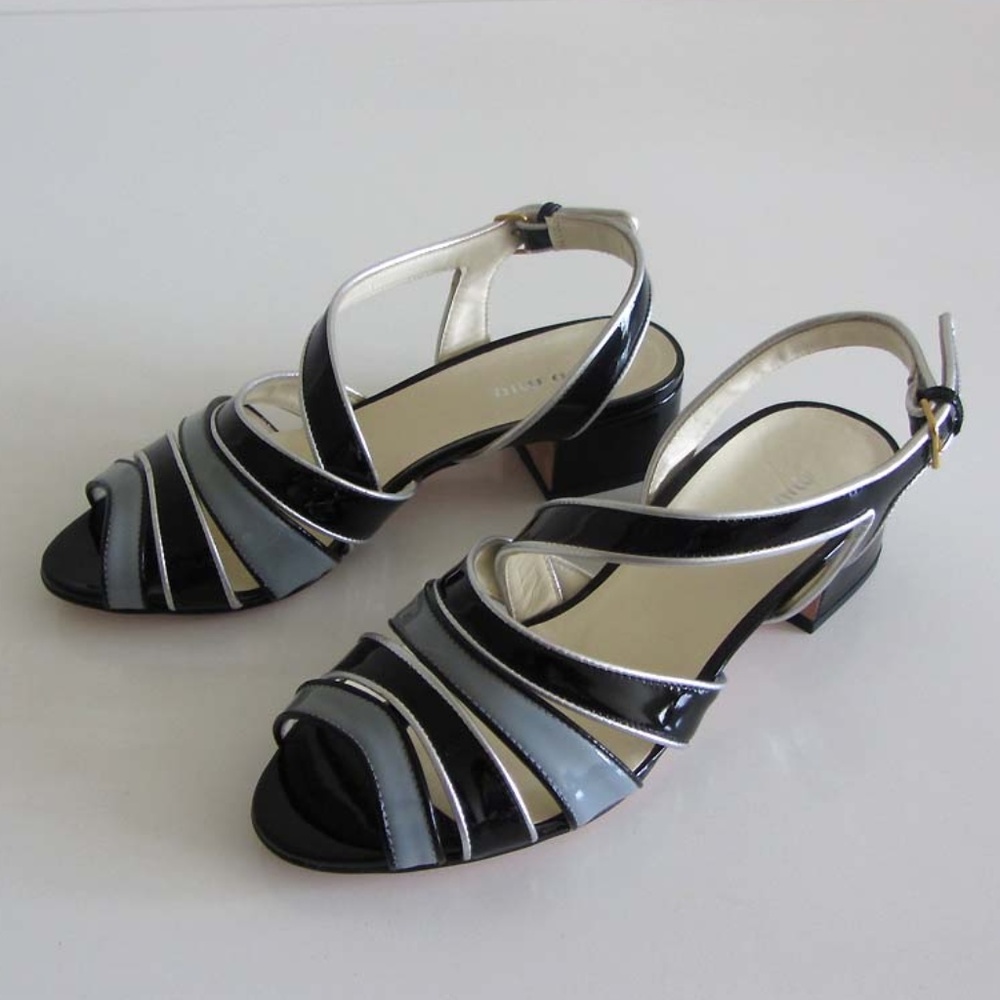 new MIU MIU patent strappy slingback sandals 36 6